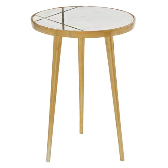 20" Gold Aluminum Modern Coffee Table